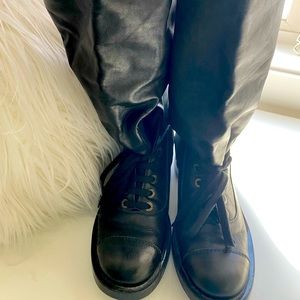 Authentic Chanel leather boots